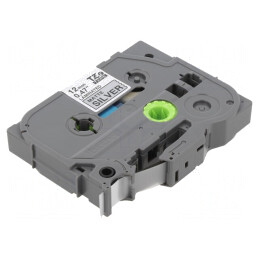 Bandă Argintie 12mm x 8m Culoare Caracter Neagră | Electronic-mag.ro | Componente Electronice