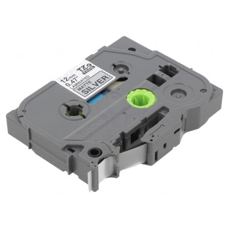 Bandă Argintie 12mm x 8m Culoare Caracter Neagră | Electronic-mag.ro | Componente Electronice