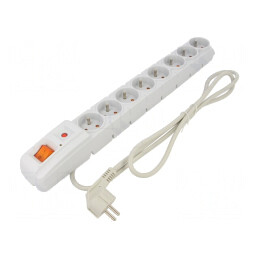Prelungitor 8 Prize cu Protecție la Supratensiune 1.5M Gri | Electronic-mag.ro | Componente Electronice