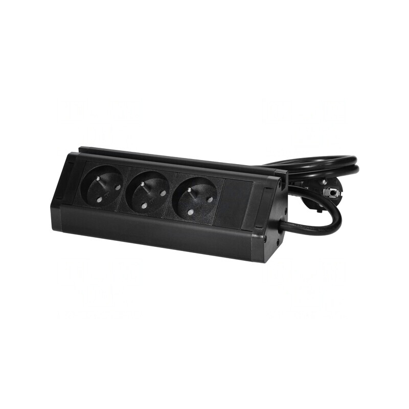 Prelungitor cu prize negru 1,5m 3680W | Electronic-mag.ro | Componente Electronice