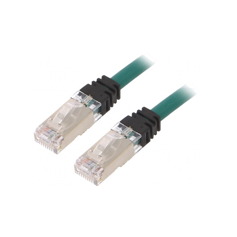 Cablu Patch S/FTP TX6A 10Gig LSZH Verde 1m 26AWG | Electronic-mag.ro | Componente Electronice