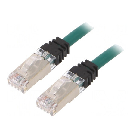 Cablu Patch S/FTP TX6A 10Gig LSZH Verde 1m 26AWG | Electronic-mag.ro | Componente Electronice