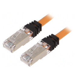 Patch Cord S/FTP Cat6a LSZH Portocaliu 1m | Electronic-mag.ro | Componente Electronice