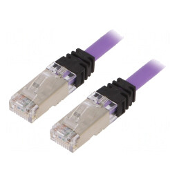 Cablu Patch S/FTP TX6A 10Gig LSZH Violet 1m