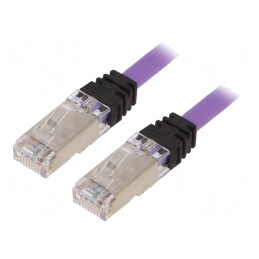 Cablu Patch S/FTP TX6A 10Gig LSZH Violet 1m | Electronic-mag.ro | Componente Electronice
