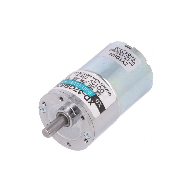 Motor DC cu Transmisie 12V 2,19A Ax Crestătură D 50:1 | Electronic-mag.ro | Componente Electronice