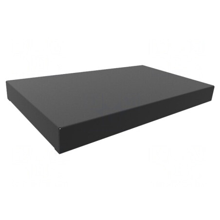 Carcasă Bază Oțel Neagră 152x254x25mm | Electronic-mag.ro | Componente Electronice