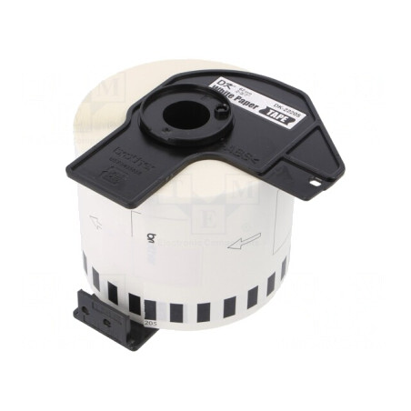 Etichetă Autoadezivă Albă 62mm x 30,48m Neagră | Electronic-mag.ro | Componente Electronice
