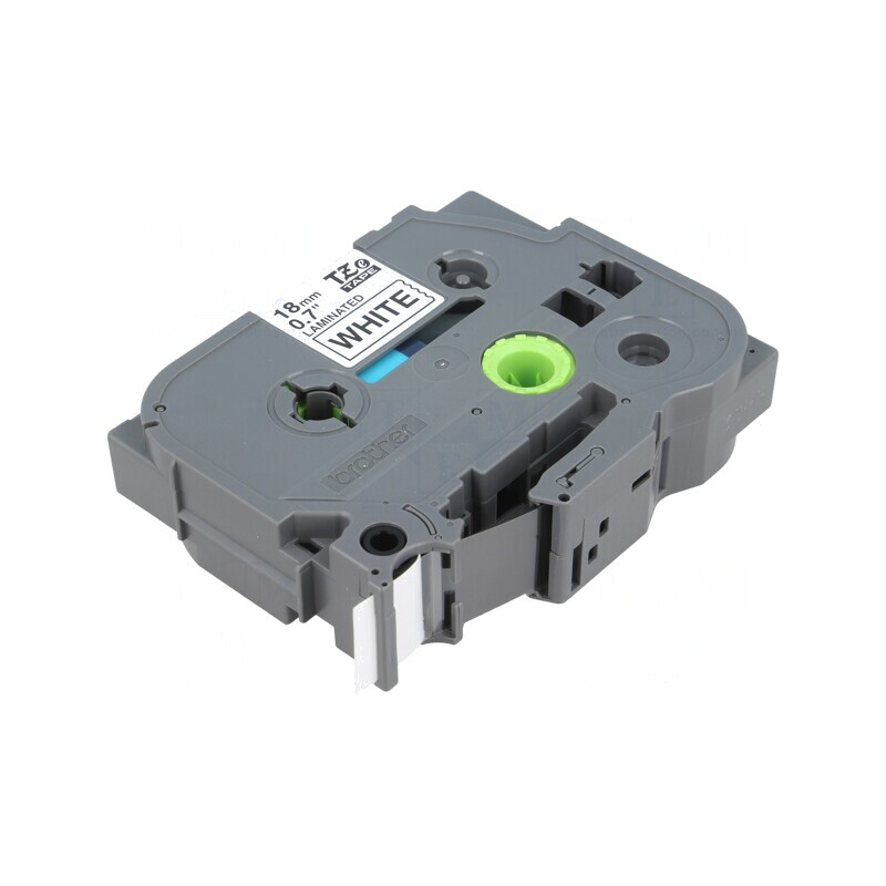 Bandă Etichetare 18mm x 8m Albă/Neagră TZE-241 | Electronic-mag.ro | Componente Electronice