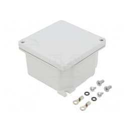 Carcasă Universală cu Lame de Fixare 101x101x58 mm | Electronic-mag.ro | Componente Electronice
