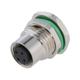 Soclu M12 mamă 4 pini Ethernet IP67 250V 4A | Electronic-mag.ro | Componente Electronice