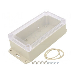 Carcasă universală cu lame de fixare 85x165x55mm | Electronic-mag.ro | Componente Electronice