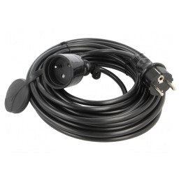 Prelungitor alimentare negru 10m 16A | Electronic-mag.ro | Componente Electronice
