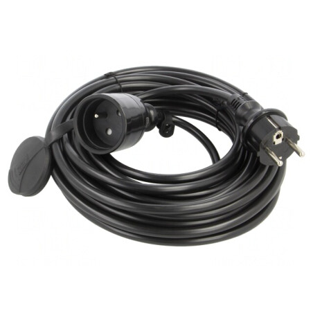 Prelungitor alimentare negru 10m 16A | Electronic-mag.ro | Componente Electronice