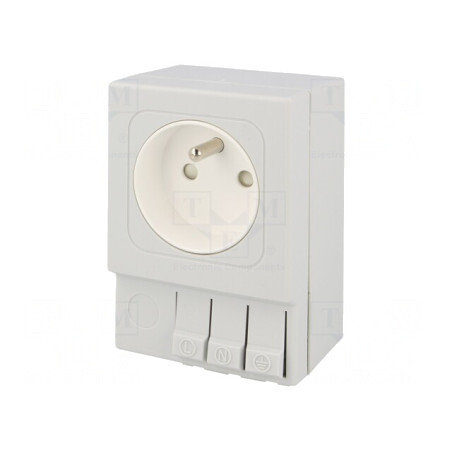 Soclu E 250VAC 16A IP20 pentru şină DIN | Electronic-mag.ro | Componente Electronice