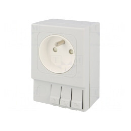 Soclu E 250VAC 16A IP20 pentru şină DIN | Electronic-mag.ro | Componente Electronice