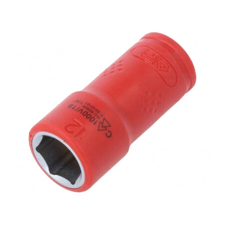Cap de protecție tubulară HEX 12mm 1/4, 6 puncte, izolată | Electronic-mag.ro | Componente Electronice