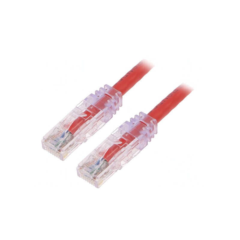 Cablu Patch Cord TX6 PLUS U/UTP Cat6 Roșu 5m LSZH | Electronic-mag.ro | Componente Electronice
