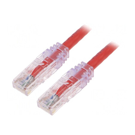 Cablu Patch Cord TX6 PLUS U/UTP Cat6 Roșu 5m LSZH | Electronic-mag.ro | Componente Electronice