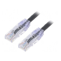 Patch Cord TX6 PLUS U/UTP Negru 5m LSZH 24AWG | Electronic-mag.ro | Componente Electronice