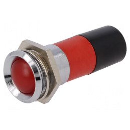 Lampă de control LED roșie 230V Ø22,2mm IP67 | Electronic-mag.ro | Componente Electronice