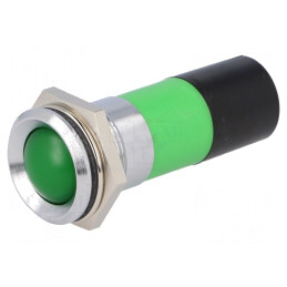 Lampa de Control Verde LED 230V IP67 Ø22.2mm | Electronic-mag.ro | Componente Electronice