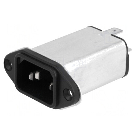 Conector AC soclu tată 6A 250VAC IEC 60320 | Electronic-mag.ro | Componente Electronice