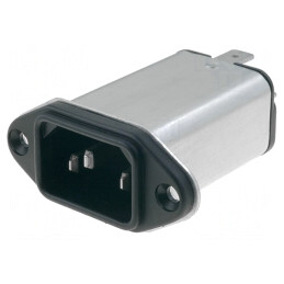 Conector AC soclu tată 10A 250V IEC 60320 | Electronic-mag.ro | Componente Electronice