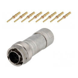 Conector circular RT360 mufă tată 8 pini 13A crimpat pe cablu | Electronic-mag.ro | Componente Electronice