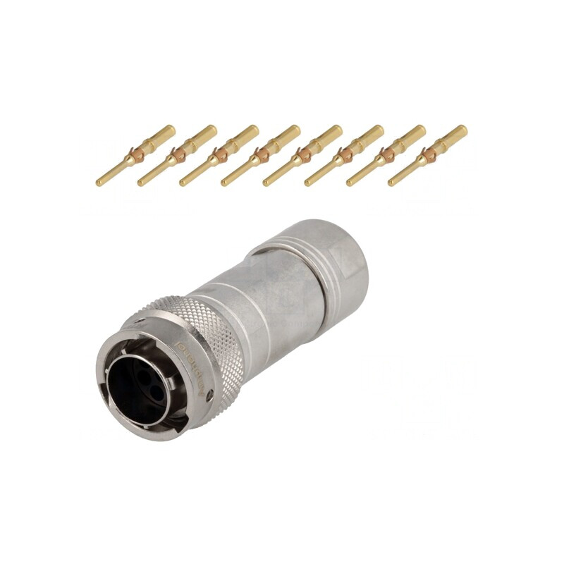 Conector circular RT360 mufă tată 8 pini 13A crimpat pe cablu | Electronic-mag.ro | Componente Electronice