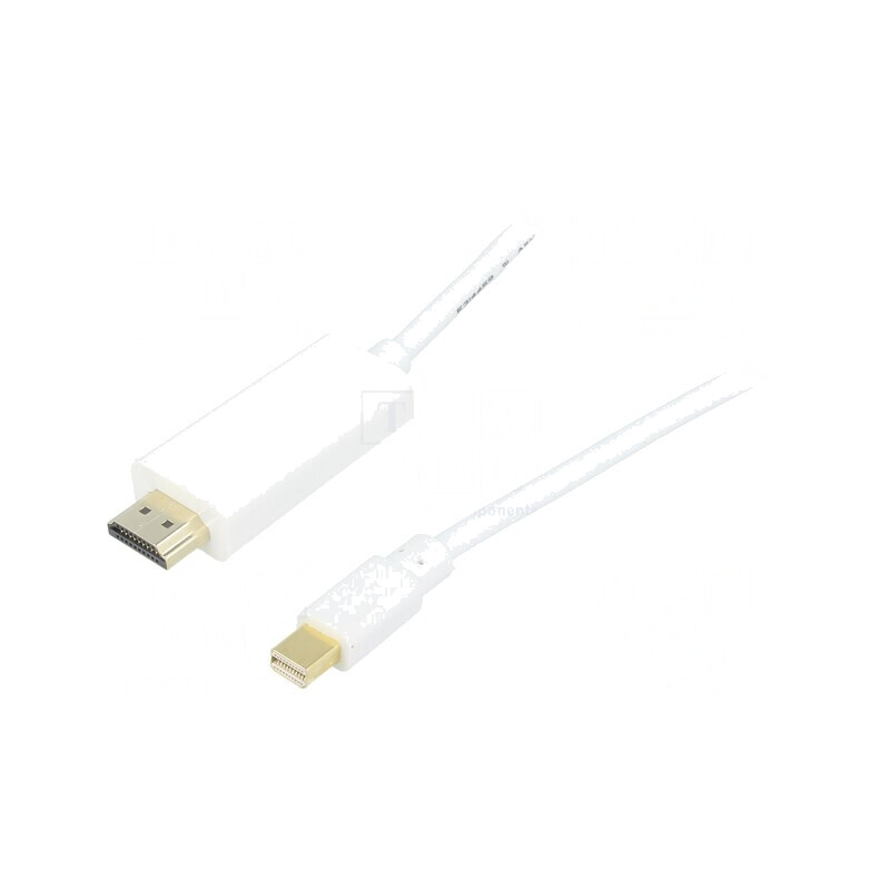 Cablu DisplayPort 1.2 la HDMI 5m Alb | Electronic-mag.ro | Componente Electronice