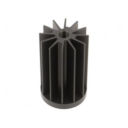 Radiator LED Rotund Negru 45x68mm STAR LED | Electronic-mag.ro | Componente Electronice