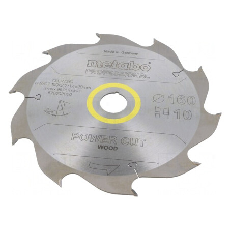 Disc ferăstrău circular 160mm 20mm 2,2mm 10 dinți | Electronic-mag.ro | Componente Electronice