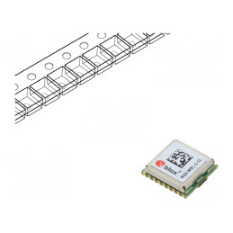 Modul: GPS/BEIDOU | ±2,5m | NMEA,UBX | -167dBm | 1,65÷3,6VDC | DDC,UART | MAX-M8C-0