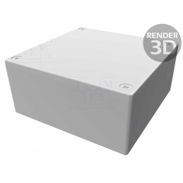 Carcasă Universală Aluminiu IP65 92x92x42mm Negru | Electronic-mag.ro | Componente Electronice