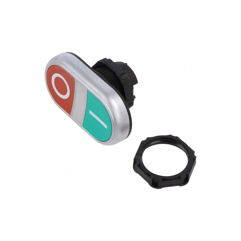 Comutator Dublu 22mm Roșu/Verde | Electronic-mag.ro | Componente Electronice