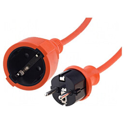 Prelungitor Schuko 10m 16A Portocaliu | Electronic-mag.ro | Componente Electronice