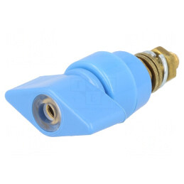 Clemă de laborator albastră 1kVDC 63A pe panou | Electronic-mag.ro | Componente Electronice