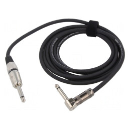 Cablu Jack 6.3mm 2pin la Jack 6.3mm în unghi 3m | Electronic-mag.ro | Componente Electronice