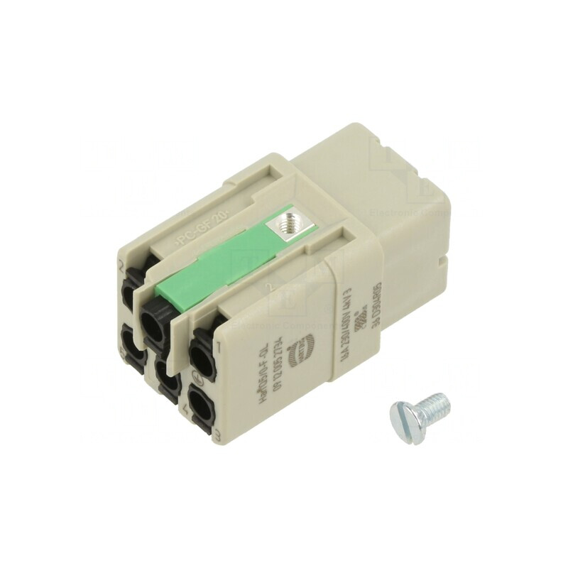 Conector HDC Han Q 3A 21x21mm Mamă 400V | Electronic-mag.ro | Componente Electronice