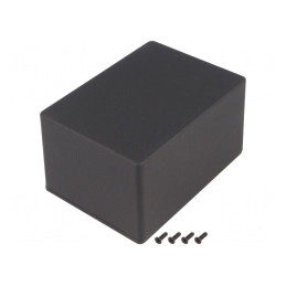 Carcasă Universală Aluminiu Negru IP54 102x140x77mm | Electronic-mag.ro | Componente Electronice