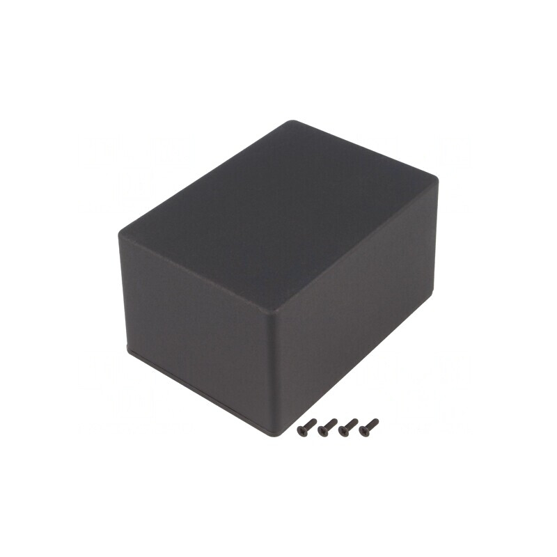 Carcasă Universală Aluminiu Negru IP54 102x140x77mm | Electronic-mag.ro | Componente Electronice