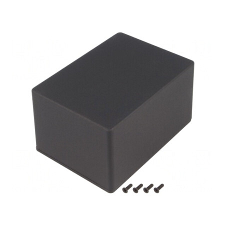 Carcasă Universală Aluminiu Negru IP54 102x140x77mm | Electronic-mag.ro | Componente Electronice