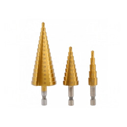 Set Burghie Graduale Conice pentru Tablă Subțire | Electronic-mag.ro | Componente Electronice