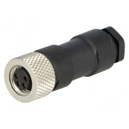 Conector M8 Mamă 4 Pin Drept pe Cablu 4A | Electronic-mag.ro | Componente Electronice