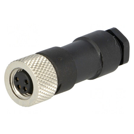 Conector M8 Mamă 4 Pin Drept pe Cablu 4A | Electronic-mag.ro | Componente Electronice