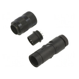 Conector M16 Mufă Tată 7 Pin Argintat IP67 5A | Electronic-mag.ro | Componente Electronice
