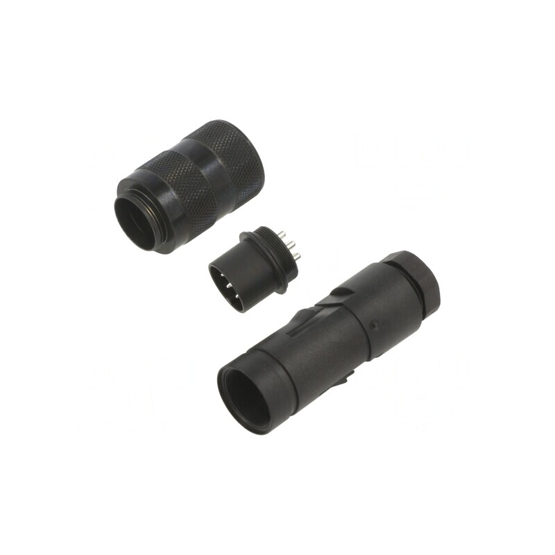 Conector M16 Mufă Tată 7 Pin Argintat IP67 5A | Electronic-mag.ro | Componente Electronice