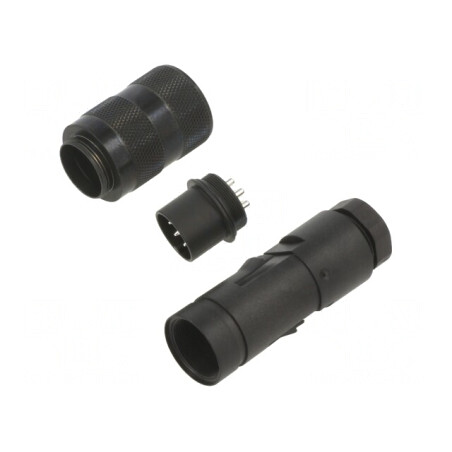 Conector M16 Mufă Tată 7 Pin Argintat IP67 5A | Electronic-mag.ro | Componente Electronice