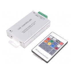 Controler LED RGB cu Iluminare 3 Canale 24A Argintiu | Electronic-mag.ro | Componente Electronice